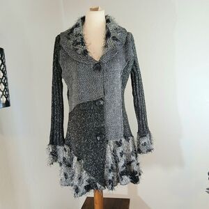 SIONI NWT Multi-Print Cardigan Sweater Size Large